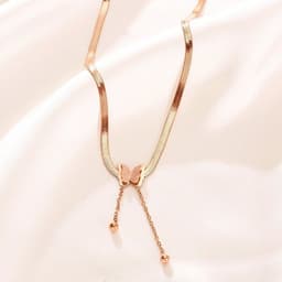 image-Titanium Steel Diamond Necklace - Women's Clavicle Chain
