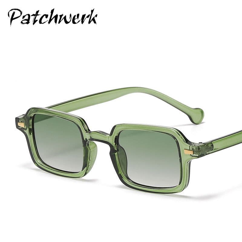 image-PATCHWERK Square Sunglasses - Black Grey Polarized