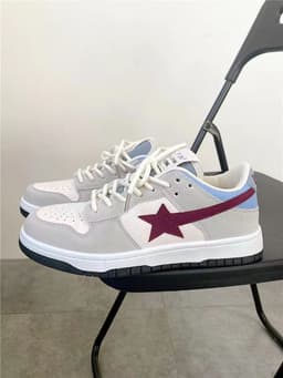 image-Dai Lulang Sneakers - Black/White Star Chic Sports Shoes, Unisex, Low Top, 44, TPR Sole