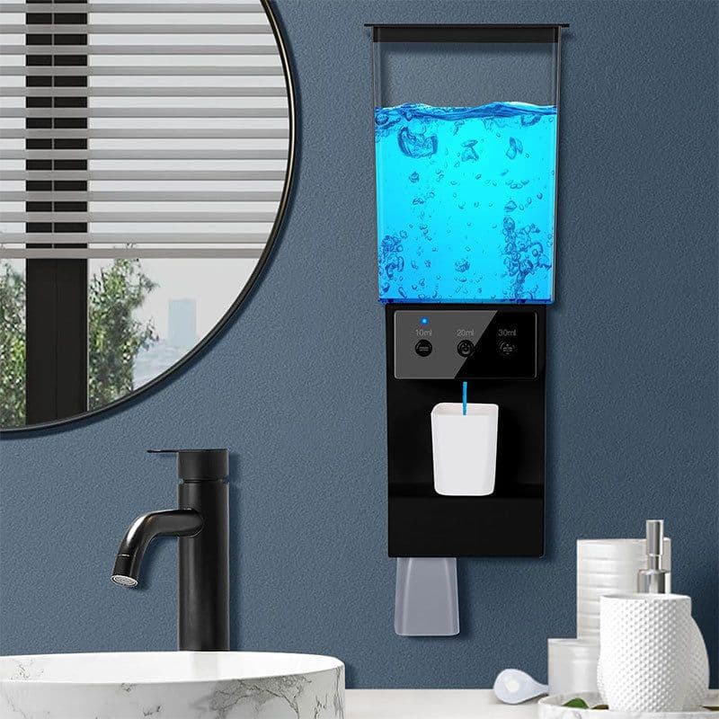 image-Intelligent Induction USB Mouthwash Dispenser - Black 400mL Built-in 1200mAh