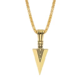 image-Cross-border European and American personality triangle spearhead men's necklace retro arrow necklace pendant jewelry accessories