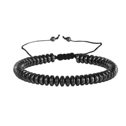 image-Geometric Creative Love Flat Beads Bracelet - Black Adjustable for Women (60 characters)