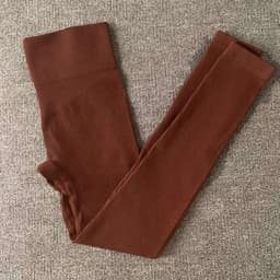 image-2021 Yoga Suit - Brown Four-Piece Set, Short Sleeve, Leggings, Size S