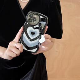 image-iPhone 14 Pro Max Case - Black Glitter Love Epoxy