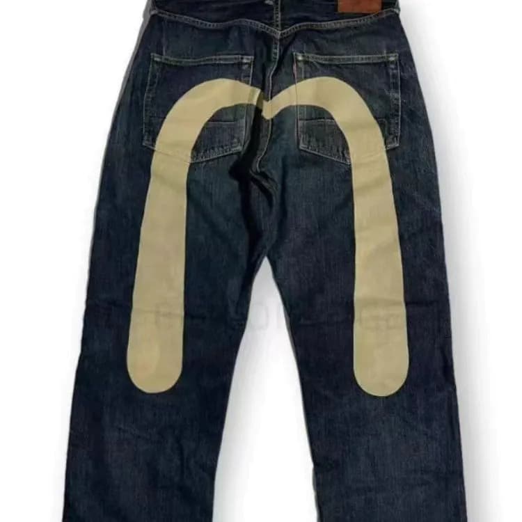 image-European and American hip-hop American style first year classic niche ins print men and women loose trendy trousers cool jeans
