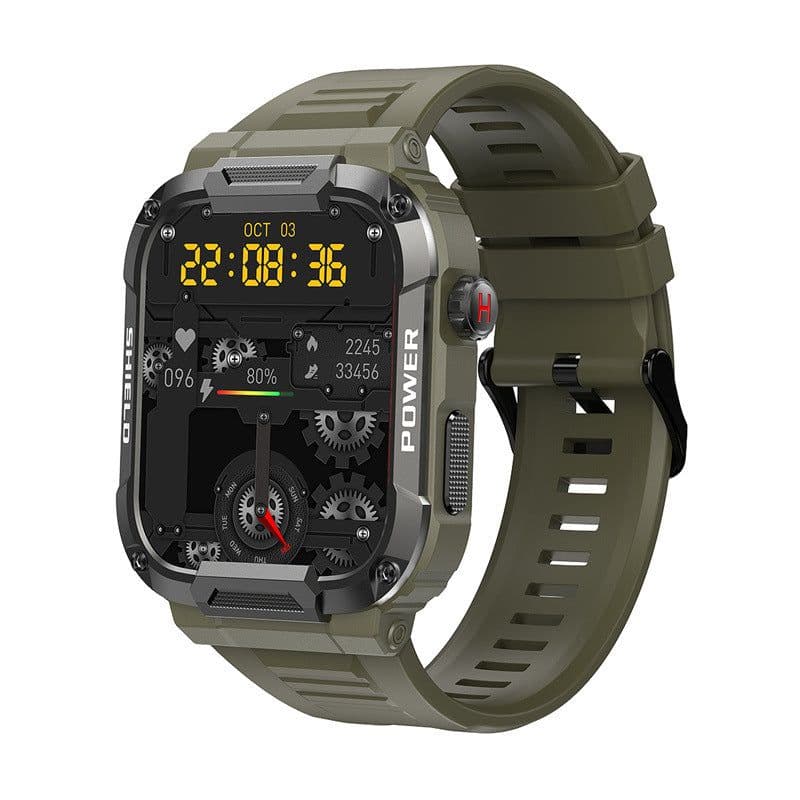 image-Smart MK66 Watch - ArmyGreen 1.85" HD Screen Bluetooth Outdoor Multifunction