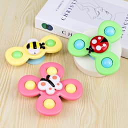 image-Wholesale Cross-Border Kids' Suction Spinner Toys, Insect Tops