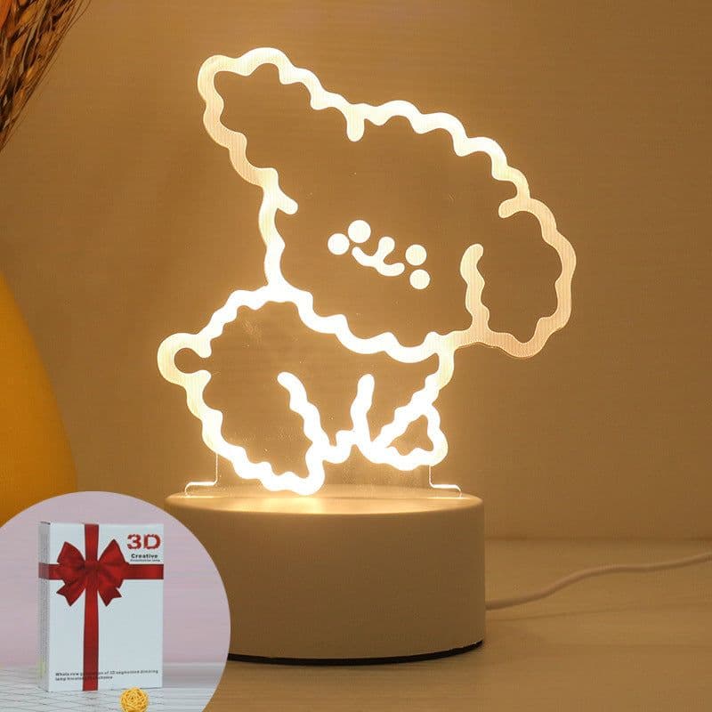 image-Christmas 3D Night Light Table Lamp, Kids' Gift, Modern, USB, 135x210mm
