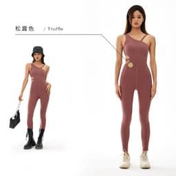 image-Hot sale in Europe and the United States new sexy beautiful back one-piece yoga suit showing buttocks quick-drying breathable fitness clothes buttocks one-piece suit for women