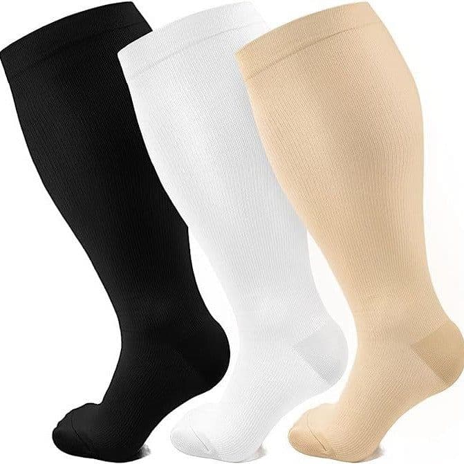 image-Compression Socks Plus Size 3XL-6XL Solid