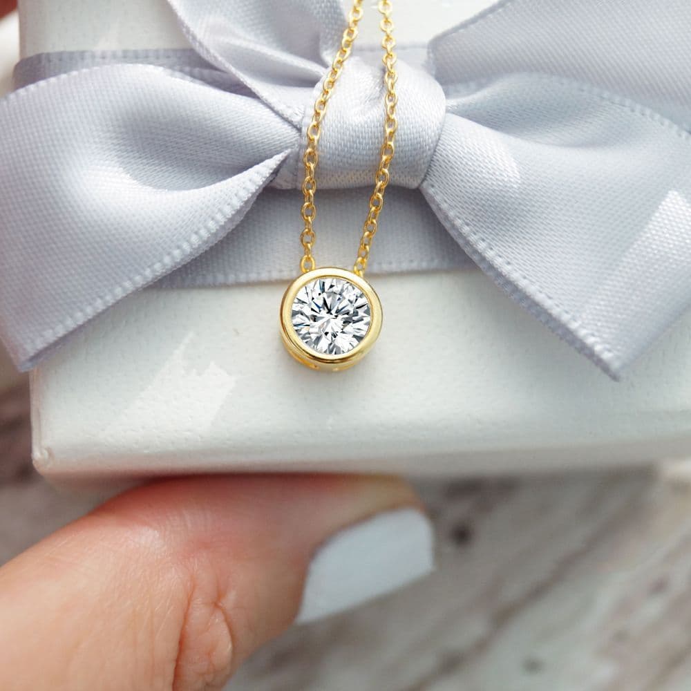 image-E-Manco Light Yellow Titanium Steel Necklace - Rose Gold Stainless Steel Cross Chain