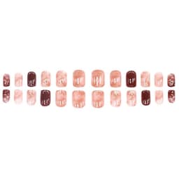 image-Autumn and winter gentle, sweet and pure desire INS style manicure wear nail polish girl whitening printed ice transparent fake nail polish