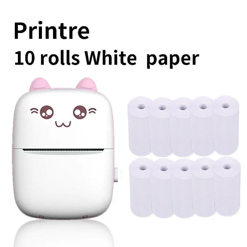 image-Cross-border Small Portable Wireless Thermal Photo Printer Pocket Learning Mini Wrong Title Label Printer