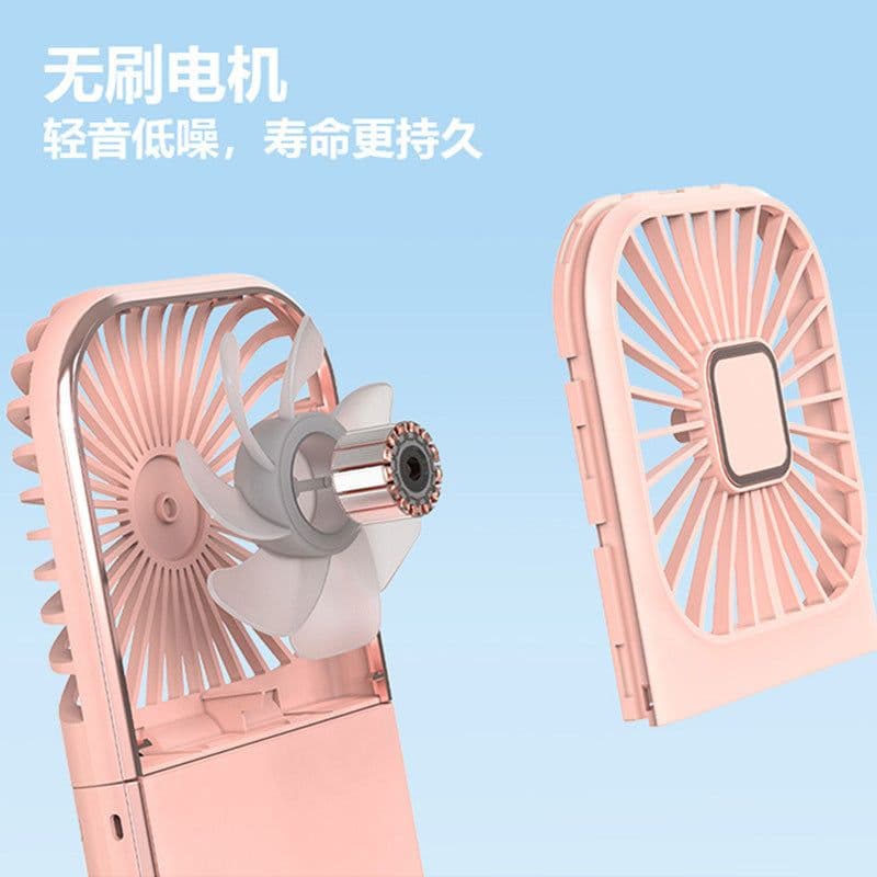 image-Handheld Fan Portable USB 2000mAh Black Folding