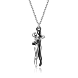 image-Two Tone Rose Gold White Hug Necklace For Women Clavicle Pendant