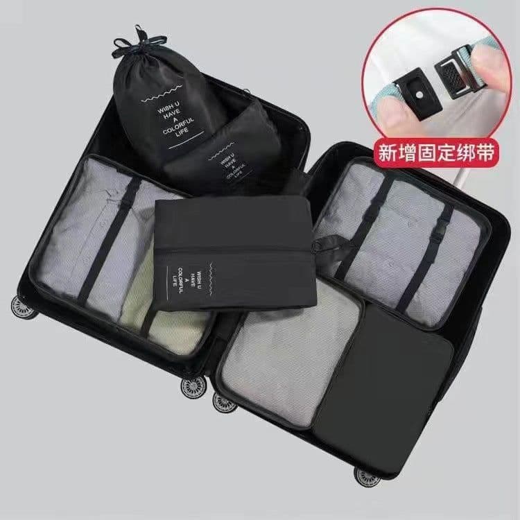 image-Travel Storage Organizer 7-Piece Set - Dark Blue