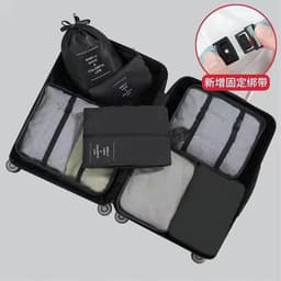 image-Travel Storage Bag Set 7pc Organizer Dark Blue