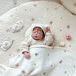 image-INS new baby round crawling mat game mat removable and washable floor mat exquisitely embroidered baby tent carpet