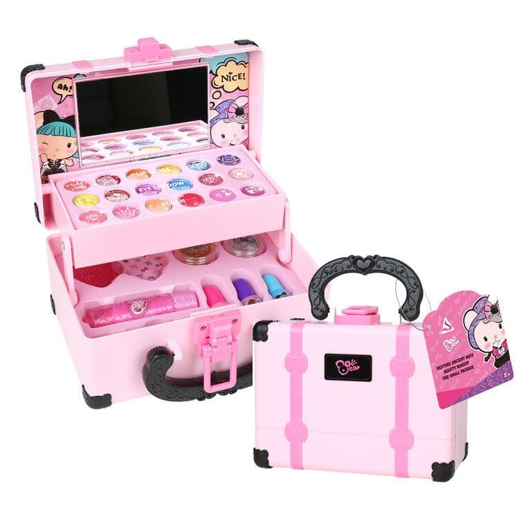 image-Cross-border children's play house princess girl cosmetics lipstick blush makeup box nail polish toys wholesale