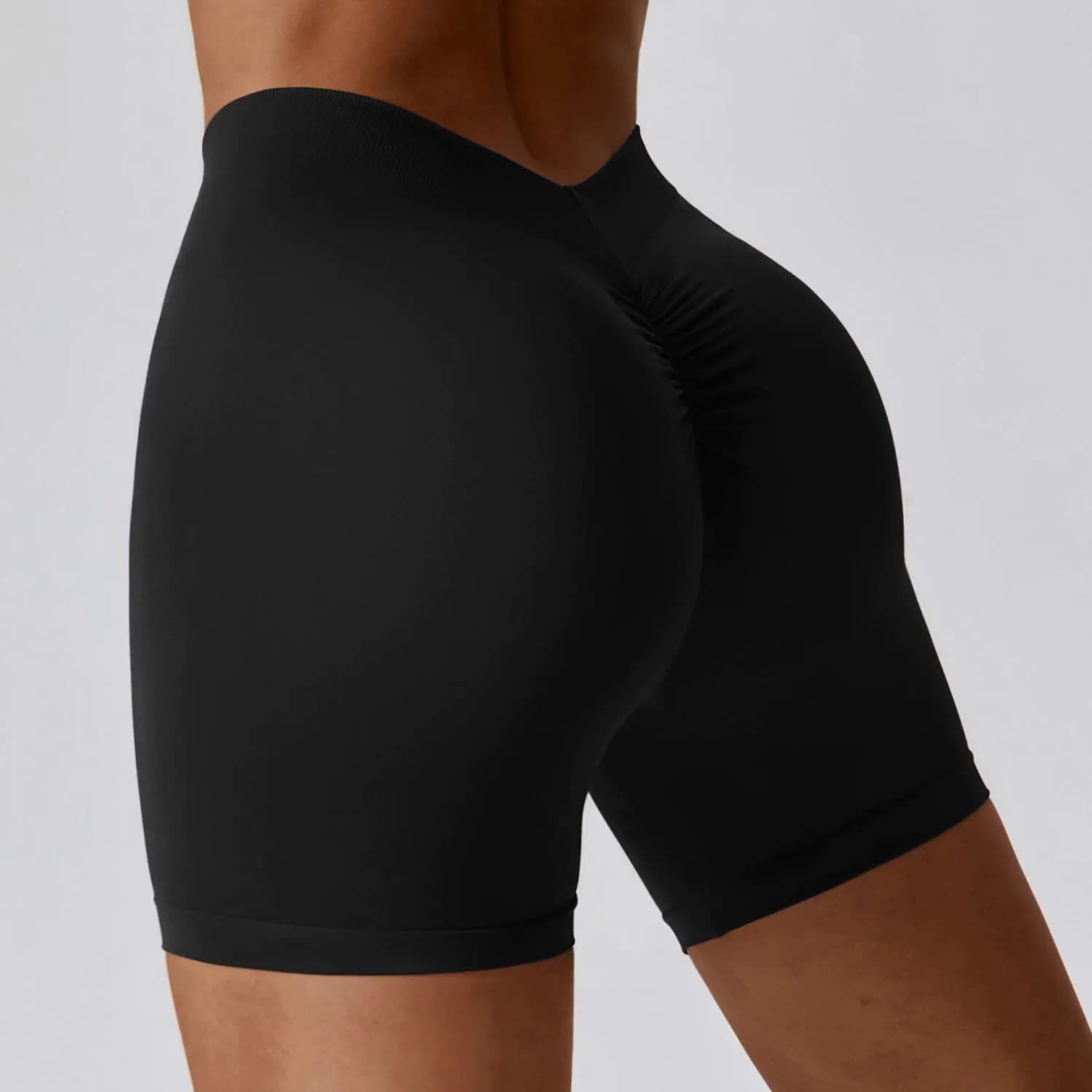 image-Zechuang Seamless Yoga Shorts Women - Night Sky Blue L