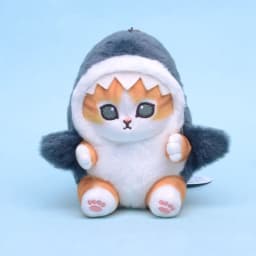 image-Japanese Plush Cat Charm Key Chain - Shrimp Cat Design, 10cm-13cm