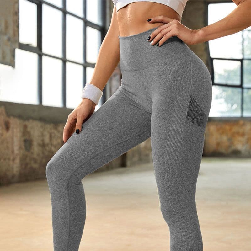 image-Women's High Waist Fitness Pants - Yoga Bright Yellow XL
