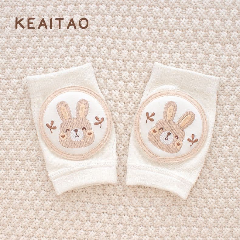 image-Cute baby knee pads for boys and girls crawling protective gear baby toddler anti-fall pure white sponge elbow pads summer thin