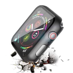image-Suitable for Apple 7 representative case iwatch S7 watch protective cover shell film integrated PC frosted tempered film all-inclusive shell