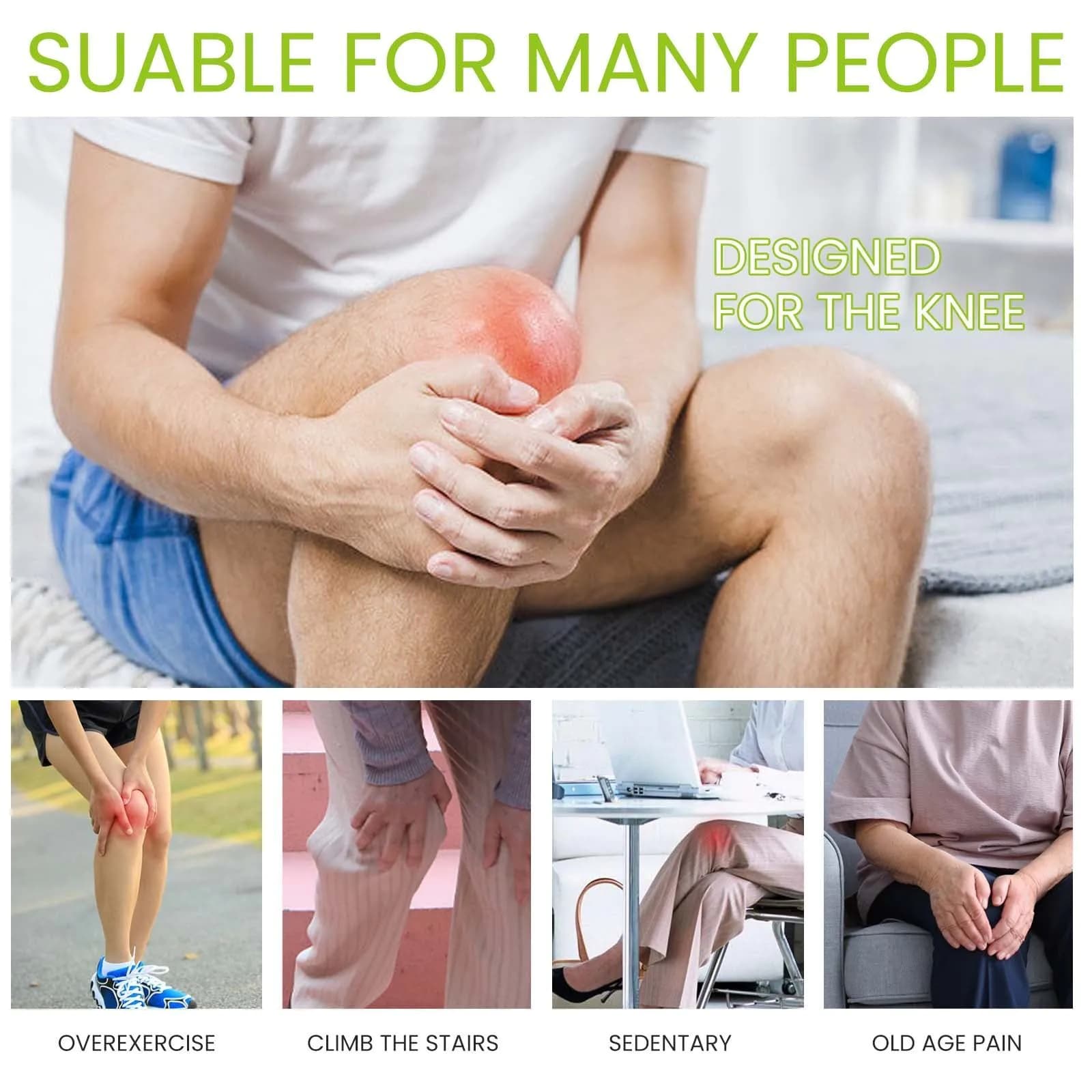 image-Knee Pain Relief Patch for Joints, Lumbar Spine, 12pcs Set