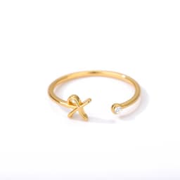 image-Cross-border simple letter ring English letter ring women's opening adjustable ring name ring spot