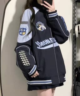 image-Embroidered baseball uniform men's and women's casual jacket autumn 2023 new loose trendy brand American jacket