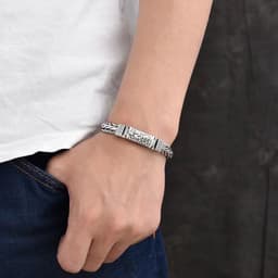 image-Chaoyin Sterling Silver Dragon Bracelet 20cm Zodiac Men's Bracelet