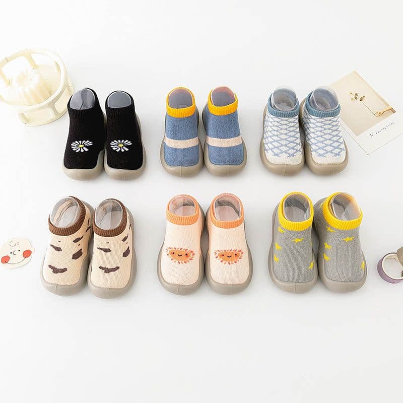 image-Toddler Socks Shoes - Beige Breathable Cotton Low Cut