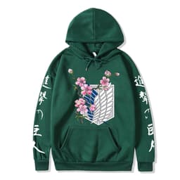 image-2021 couples wear autumn and winter new popular anime attack giant series illustration loose casual hooded sweater women