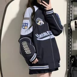 image-Embroidered baseball uniform men's and women's casual jacket autumn 2023 new loose trendy brand American jacket