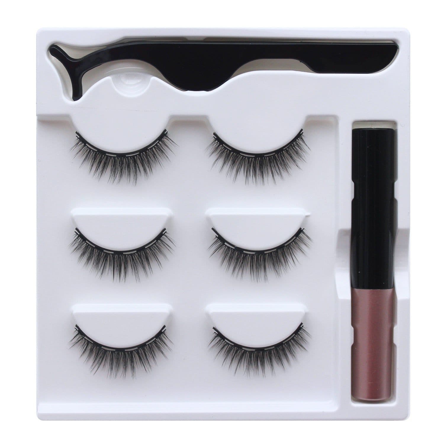 image-Magnetic False Eyelashes 5 Pairs 8-15mm Thick