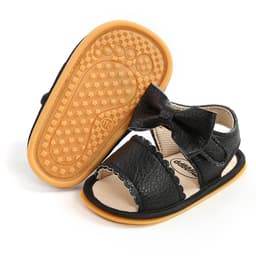 image-Baby Sandals Pink Bow Velcro Non-Slip 12-36M