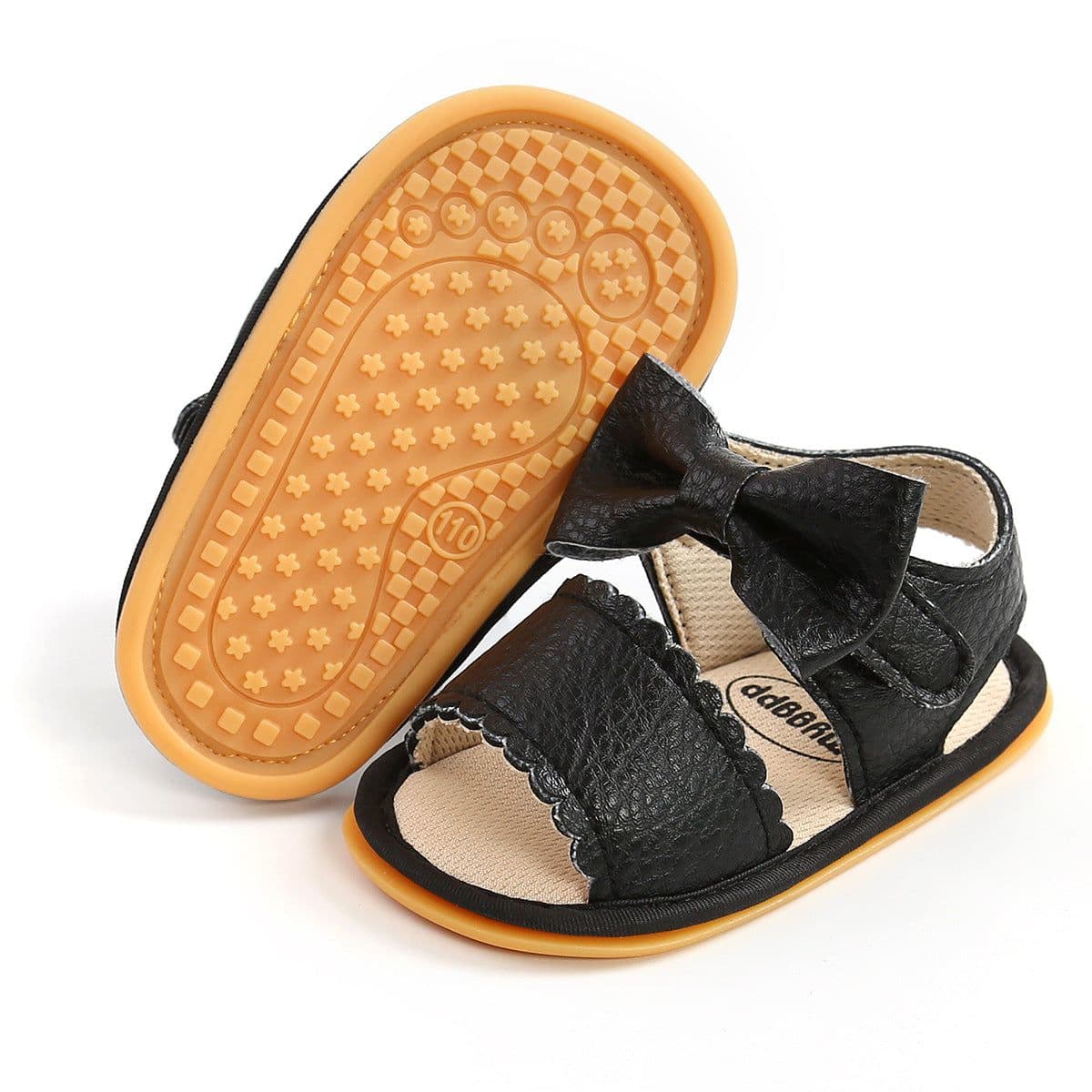 image-Baby Sandals Pink Bow Velcro Non-Slip 12-36M