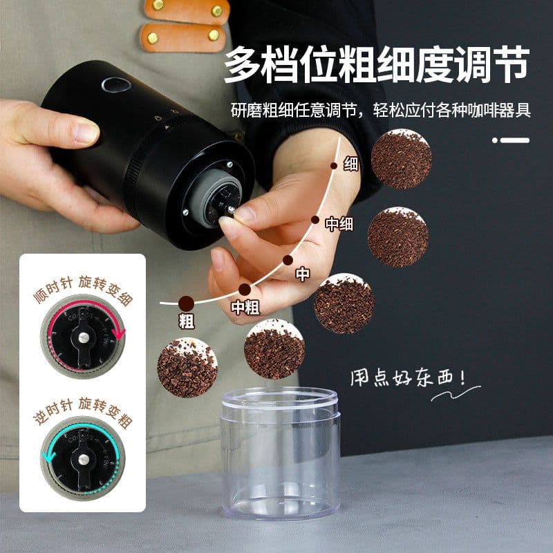 image-Cross-border portable electric coffee grinder USB rechargeable coffee grinder electric coffee grinder coffee grinder