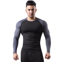 image-Si Ge Tu Fitness Long Sleeve - Gray 3XL Quick Dry