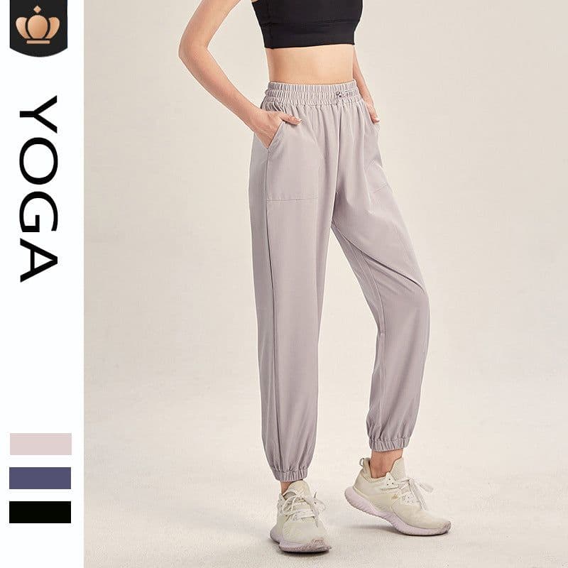 image-Alo Yoga Pants - Black Cropped with Pockets Quick-Dry