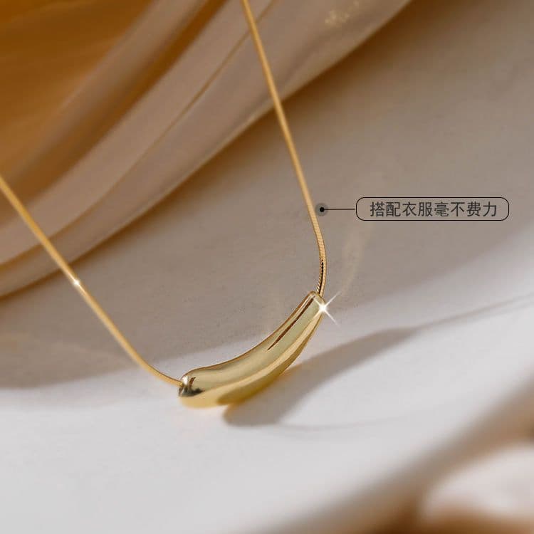 image-Titanium Steel Diamond Necklace - Women's Clavicle Chain