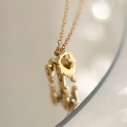 image-Charmed Bug Titanium Steel Lion Necklace Gold