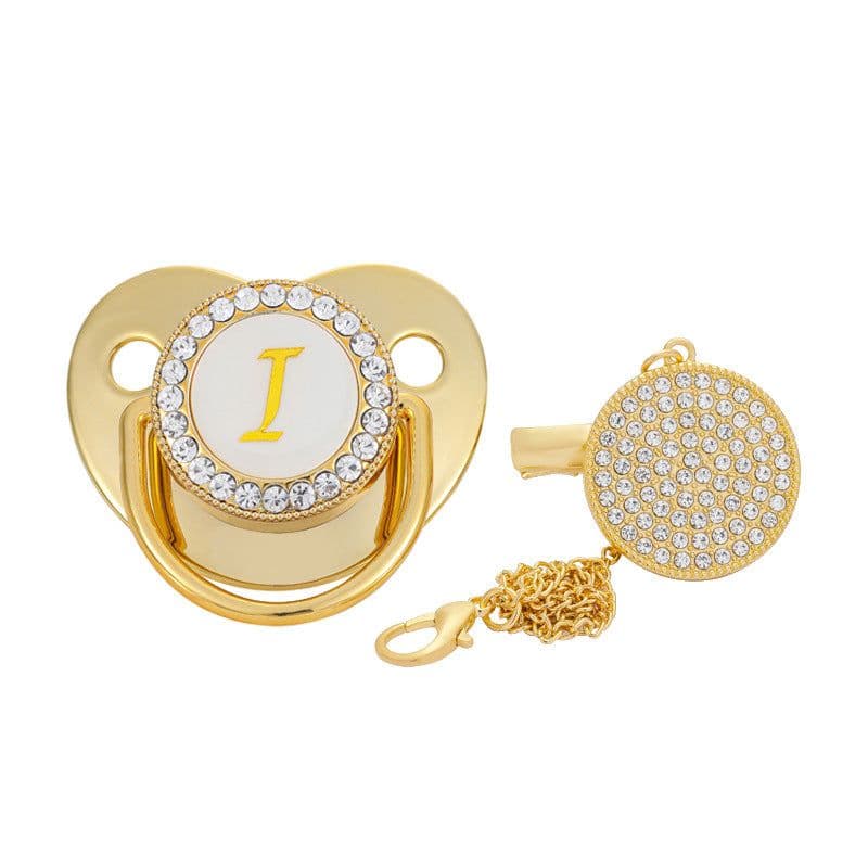 image-Factory direct children's 26-letter gold pacifier weaning artifact baby soothes the mouth