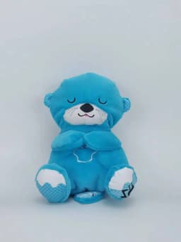 image-Cross-border new style breathing and luminous lullaby cute soothing bear sleeping soundly baby bear music doll
