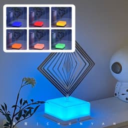 image-Chunyan JPJ Night Light Rotating Bedside Lamp