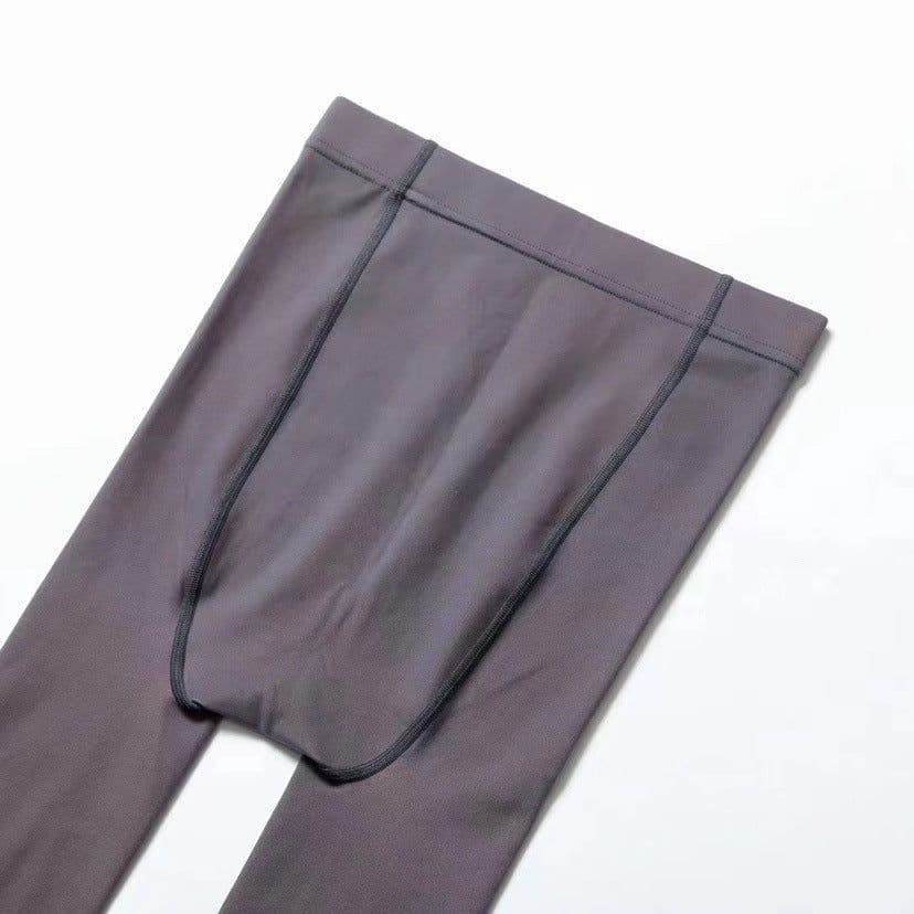 image-Women's Gray Thickened Fleece Pantyhose - Winter Warm