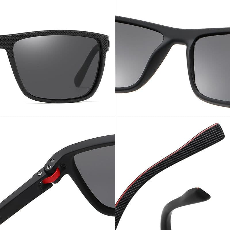 image-Polarized Sunglasses Men's Square Frame UV400 Black