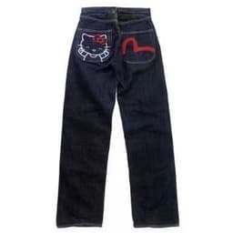image-2023 Hello Kitty Print Jeans Loose Straight Pants