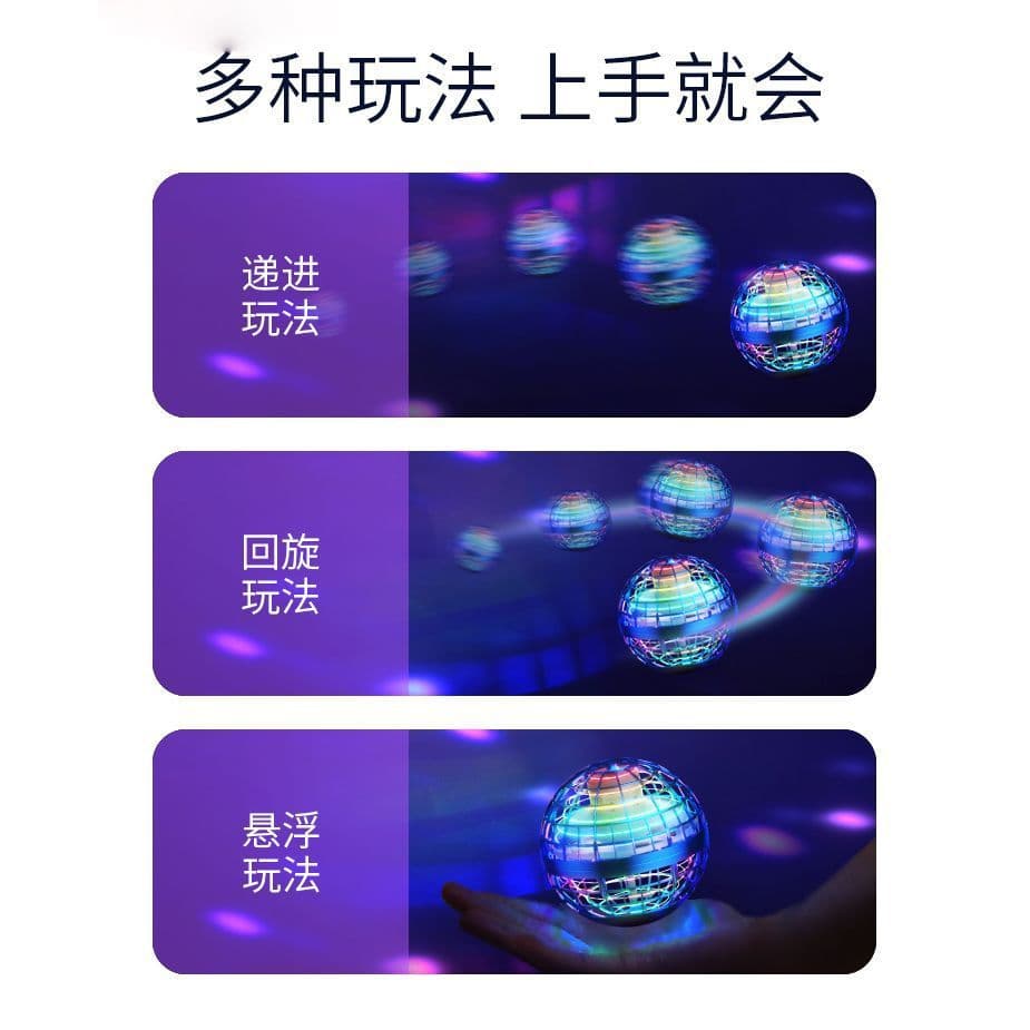 image-Flying Ball Toy - Blue Remote Control Gyro